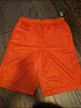 Zone Pro Bright Orange Kids Mesh Athletic Shorts